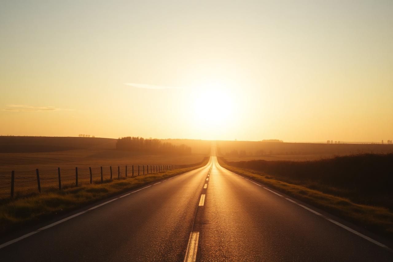 Scenic road on The Golden Hour Run